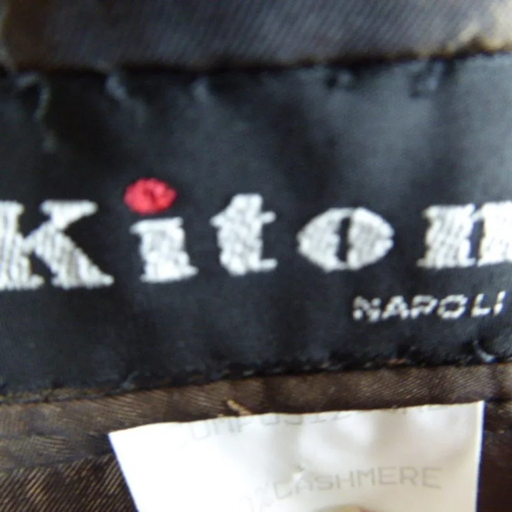 Kiton Napoli 100% cashmere  plaid blazer i50 riding jacket equestrian L vintage